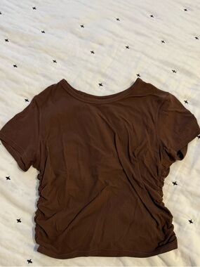 lululemon athletica Ribbed Short-Sleeve Tee in Java